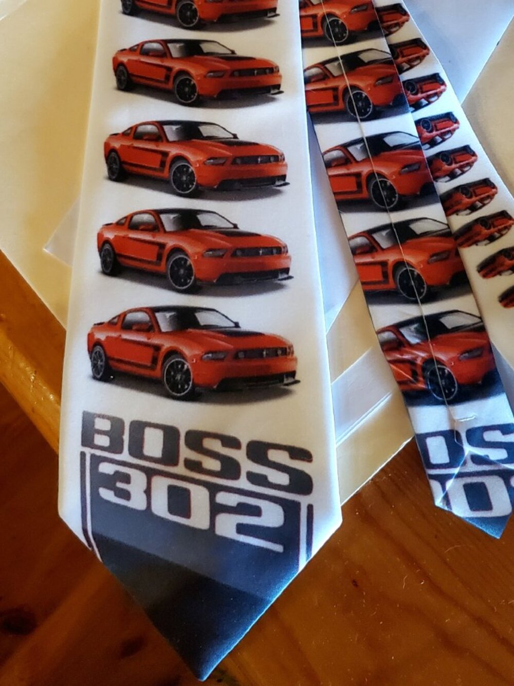 FORD 2013 BOSS 302 Mustang Necktie Red CUSTOM Designed